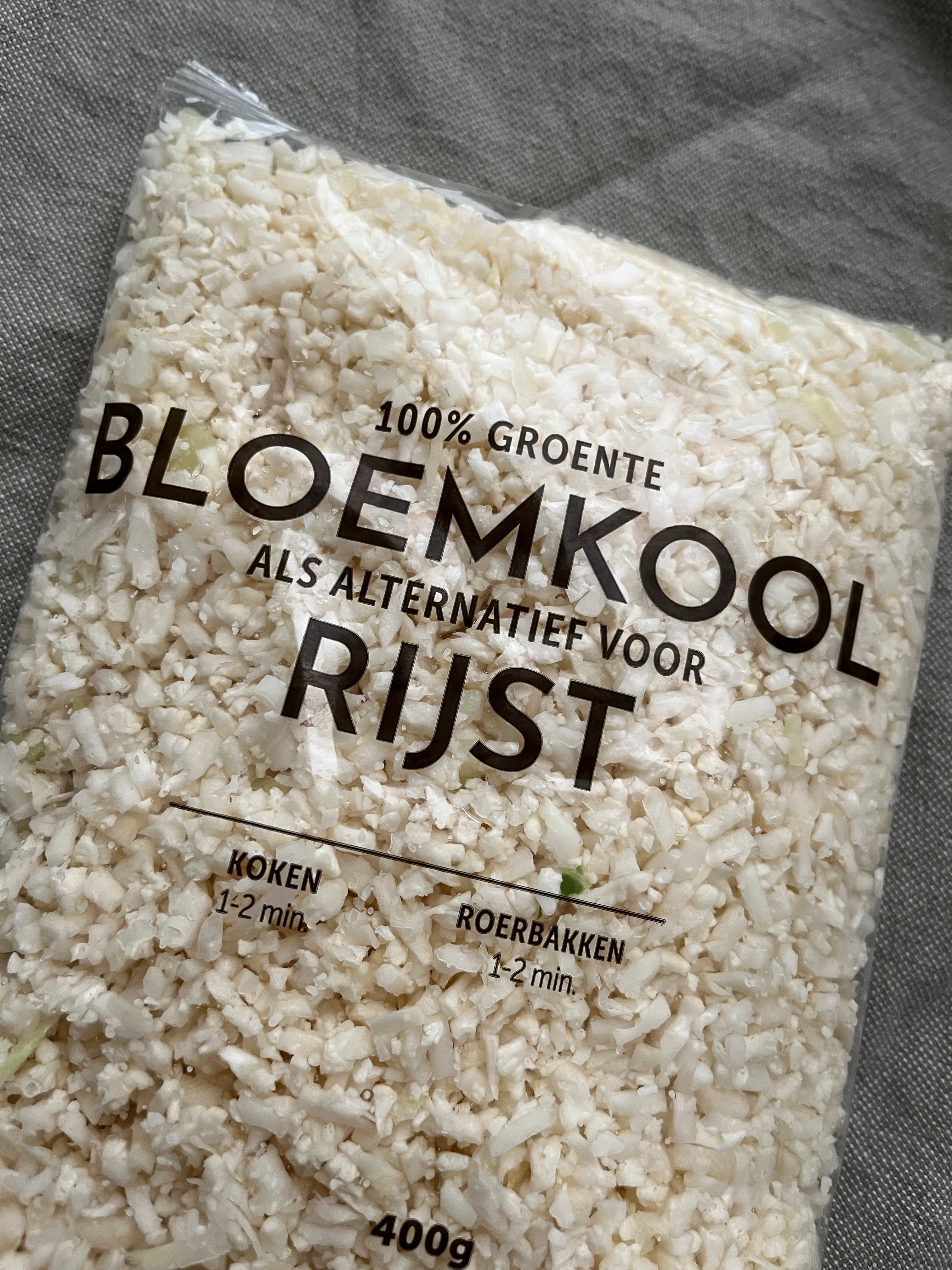 bloemkoolrijst koolhydraatarm voorgesneden bloemkoolrijst